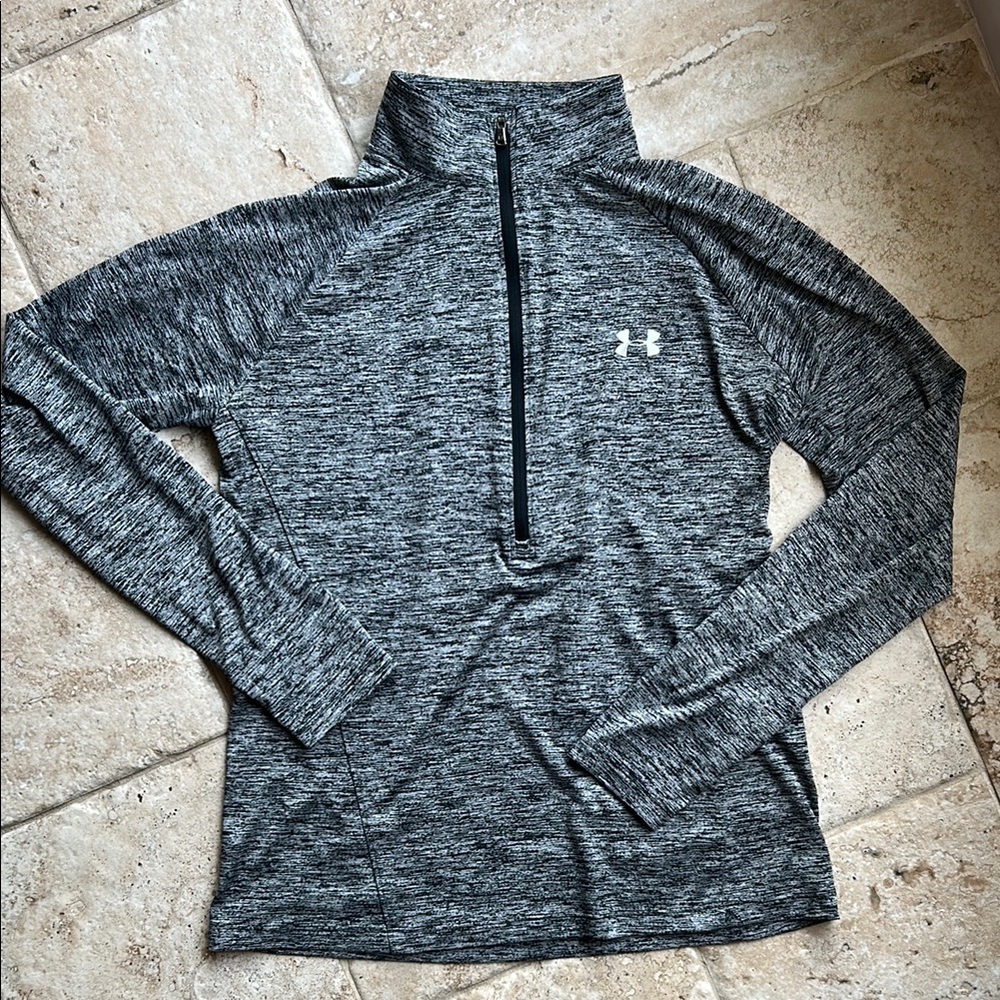 Under Armour Black Heathered Quarter-Zip Top